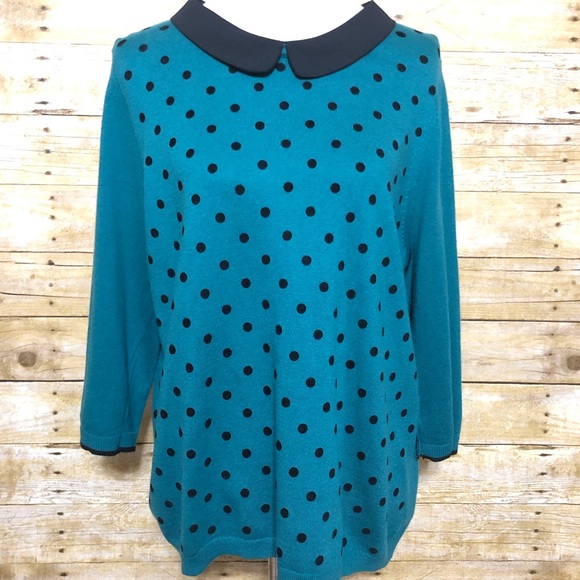 Elle Sweaters - Elle Green and Black Sweater Size XXL